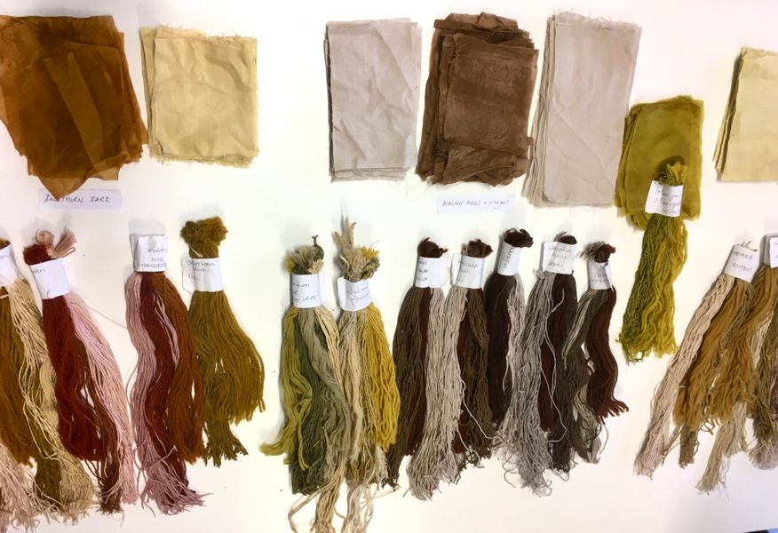 Natural dye samples