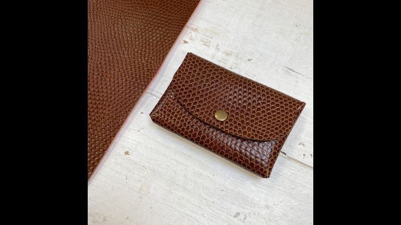 Croc print purse