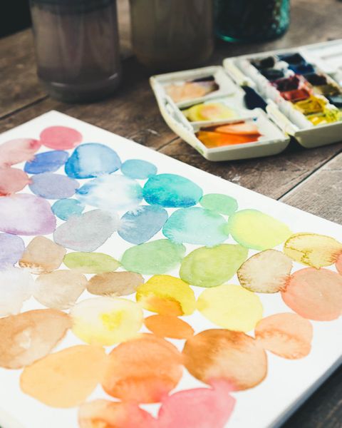 Watercolour for relaxation with artist Lou Davis in Edinburgh City Centre