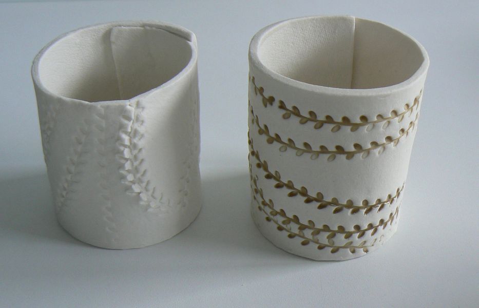 Porcelain paperclay pots