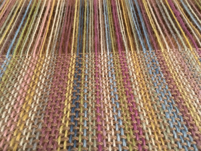 Hand woven with natural dyed alpaca yarn