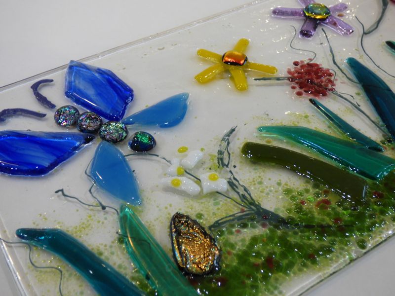 Tack fusing - creating layers and textures in glass
