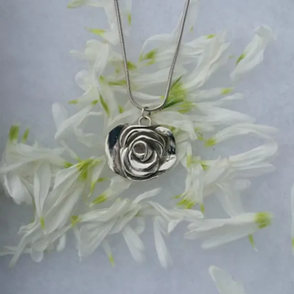 silver clay rose