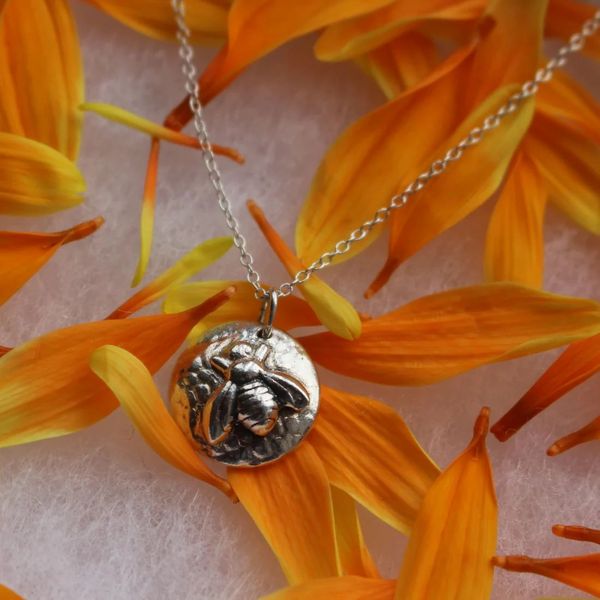 silver clay bee