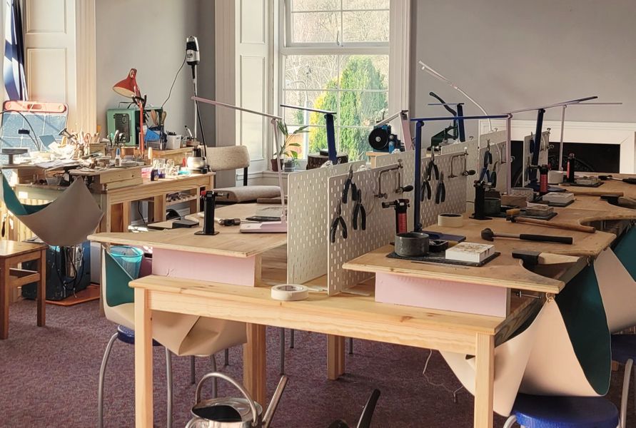 The workbenches at the Studio at Millbank.