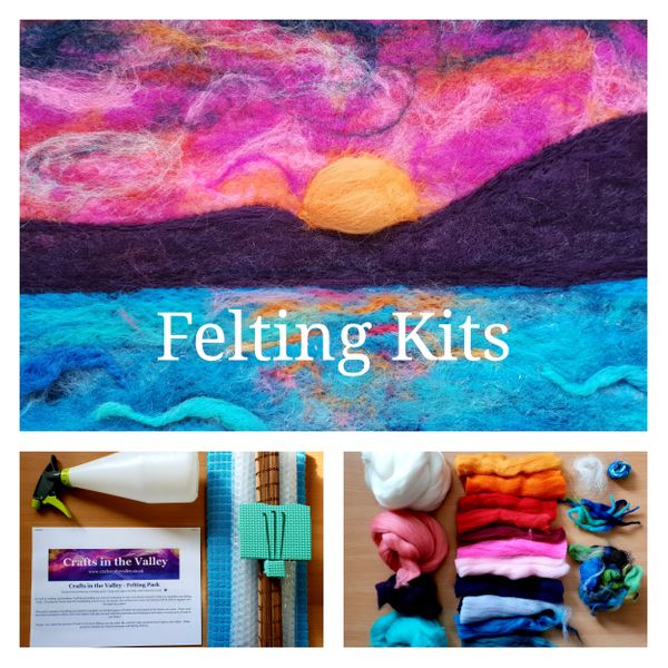 Crafts in the Valley - Home felting kits with Live Online Tuition.