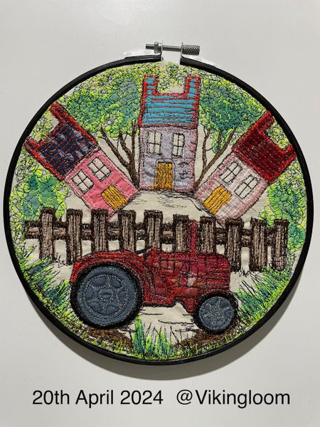 Rural Life machine embroidery 