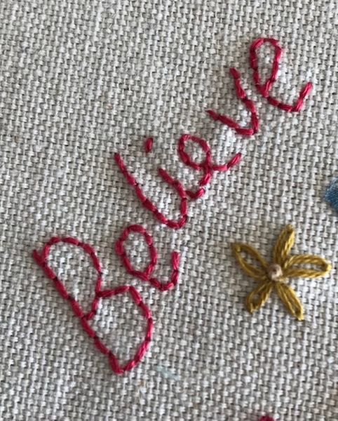 stitched lettering