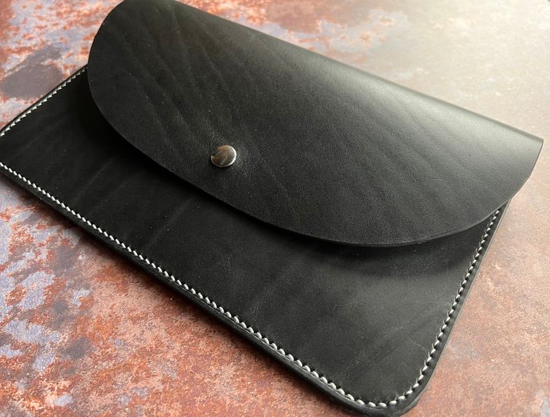 Morgan + Wells leather clutch bag 