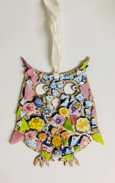 Little Owl mosaic by Ruby