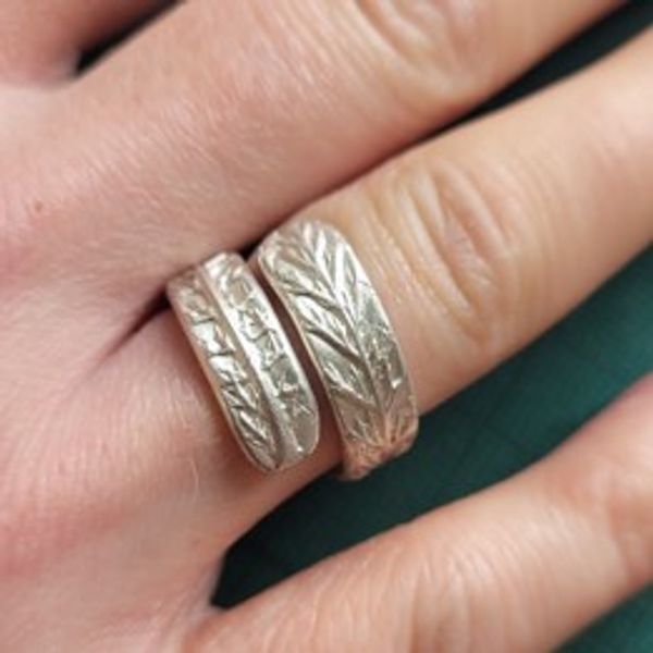 Adjustable wrapped ring