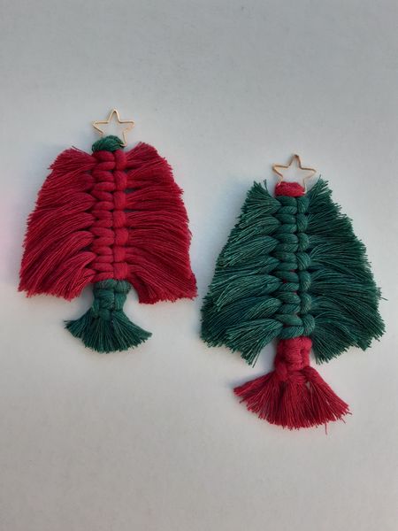 Macrame Feather Christmas Decorations