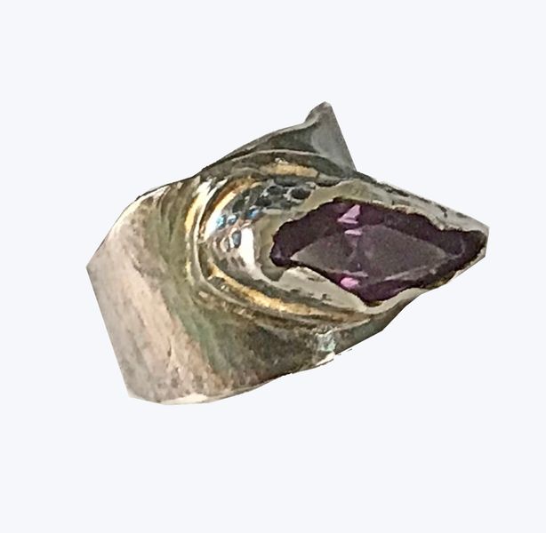 Alexandrite ring with 24k gold