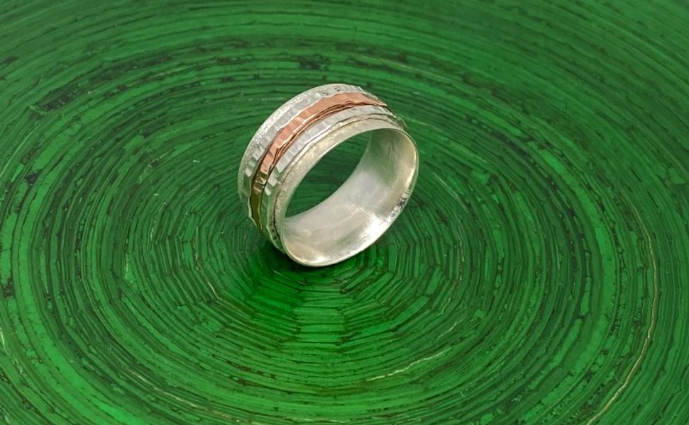Silver & Copper Spinner Ring