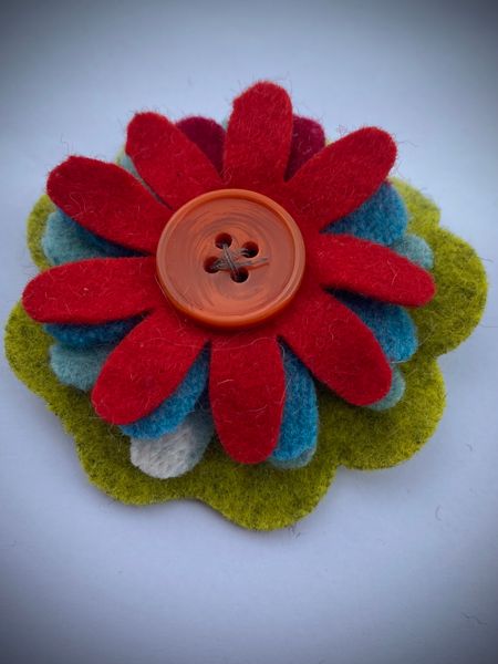 Wool felt corsage 