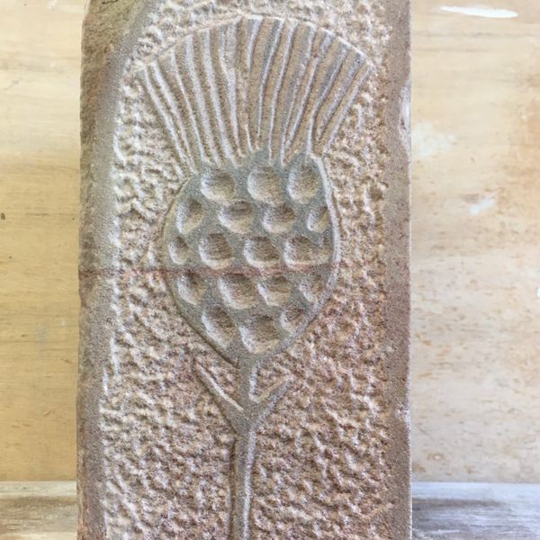 thistle carved by student on my course