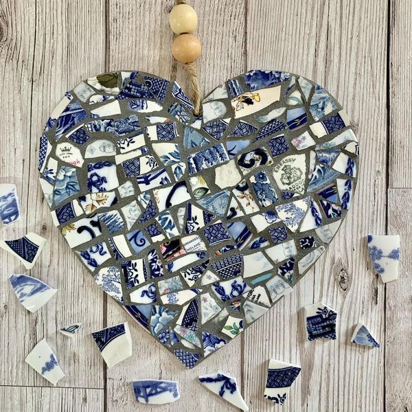 Mosaic with broken pottery