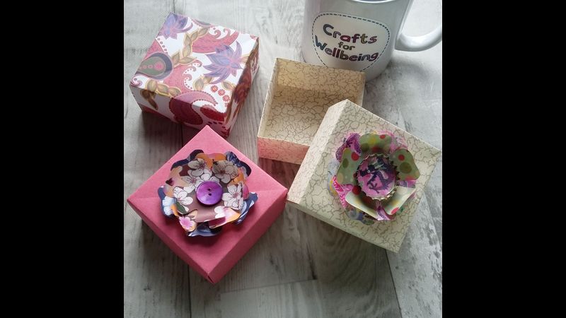 Gift box and floral embellishment examples