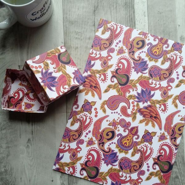 Gift box and patterned papers