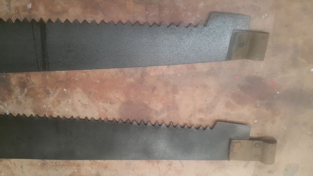 Two rather sick peg tooth saws in need of love, care and shininess
