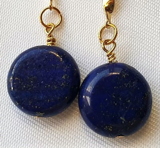 Pebble Lapis Lazuli Genuine Gemstones Earrings in Kit form