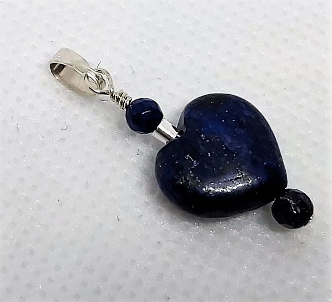 ♥ Genuine Gemstone Lapis Lazuli Pendant ♥ 925 hallmarked bail ♥