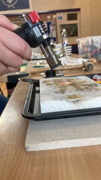 Soldering silver with a hand torch