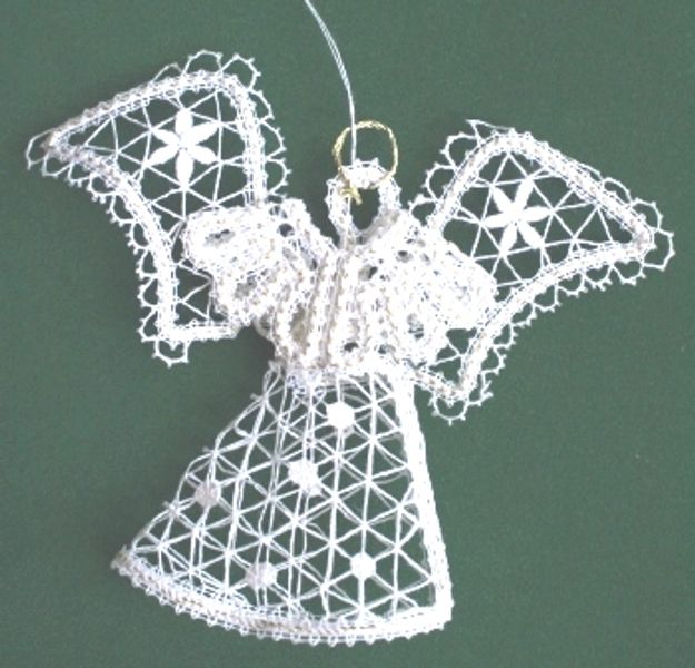 Russian Lace - 3D Christmas Angel with Gold Gimp