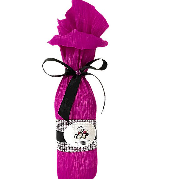 Wine bottle wrapped 