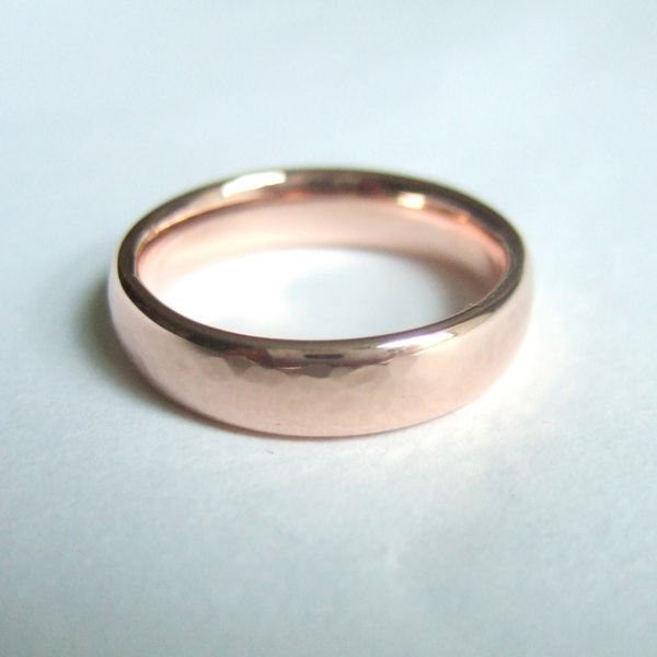 rose gold hammered ring