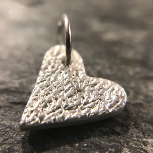 silver clay charm