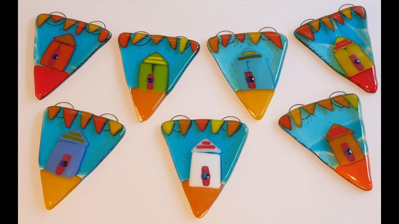 Fused Glass Bunting