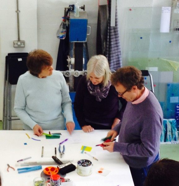 Learn to master the art of Fused Glass at The Forge Gallery in Worthing. So many techniques.