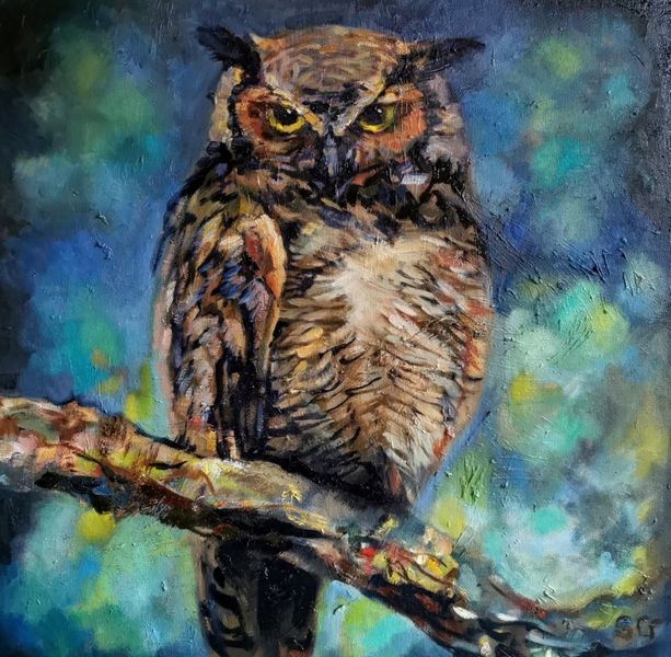 Owl painting by Sue