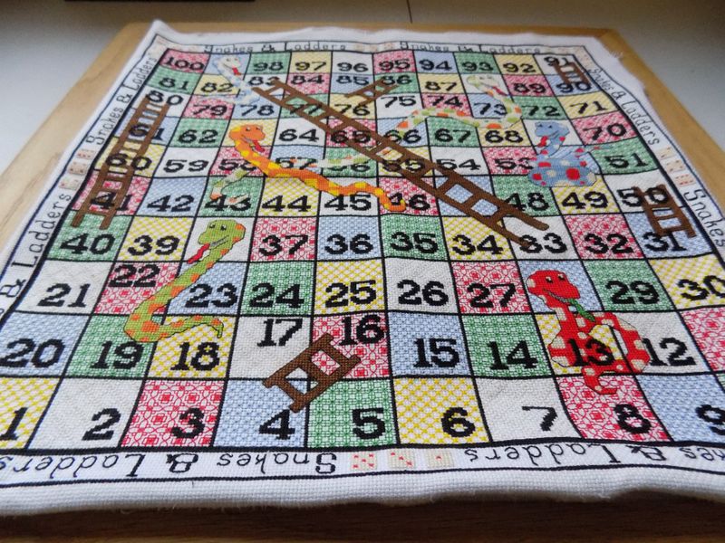 Stitched Snakes & Ladders