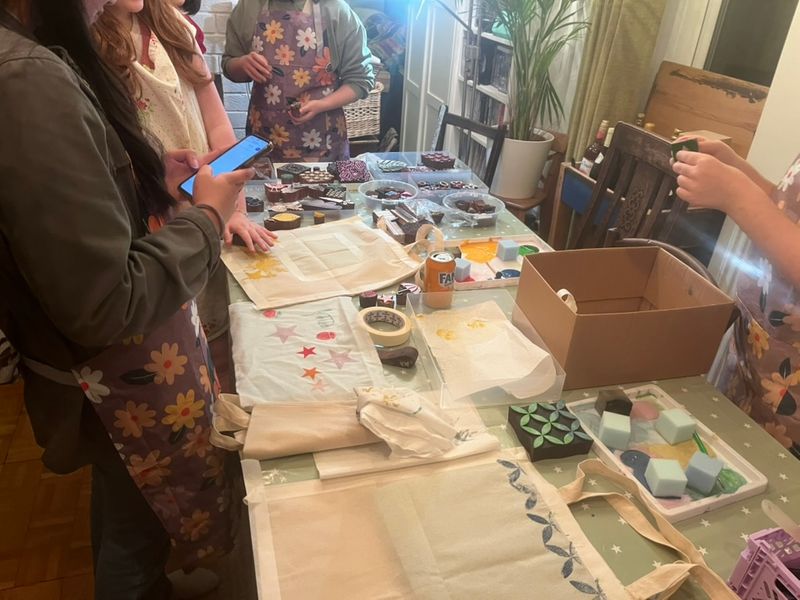 Participants at one of my Block Printing Workshops