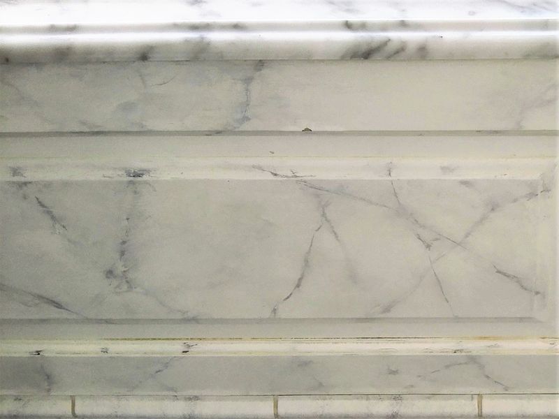 Grey faux marble bath panel