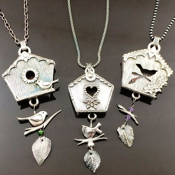 Silver Clay Swing Lockets by Tracey Spurgin of Craftworx Jewellery Workshops
