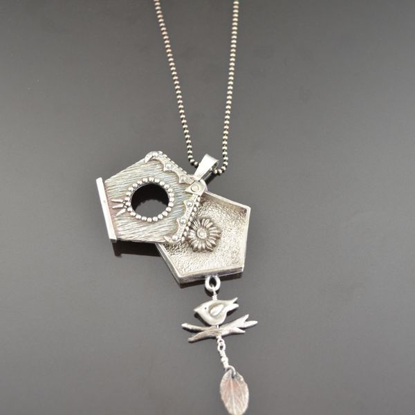 Silver Clay Swing Locket by Tracey Spurgin of Craftworx Jewellery Workshops