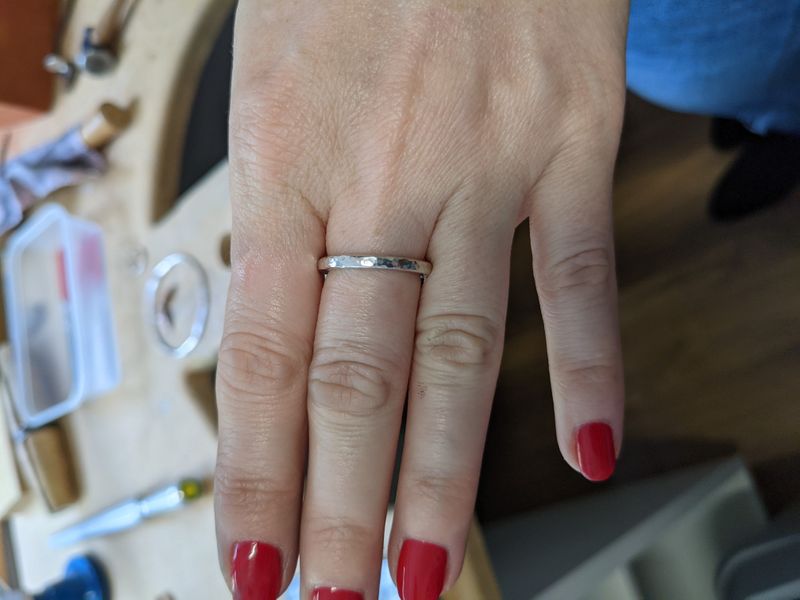Handmade silver ring