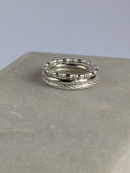 Trio of stacking rings