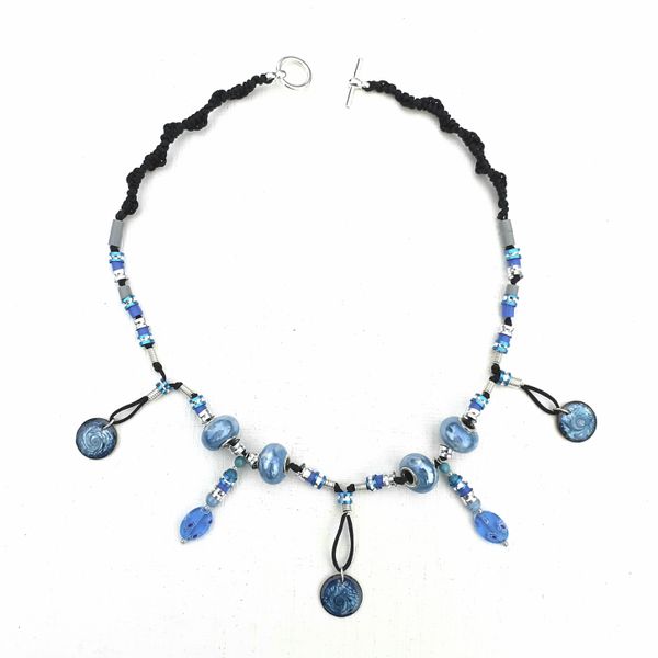 A Necklace  made from one of the kits - Colours and Beads vary in each one.