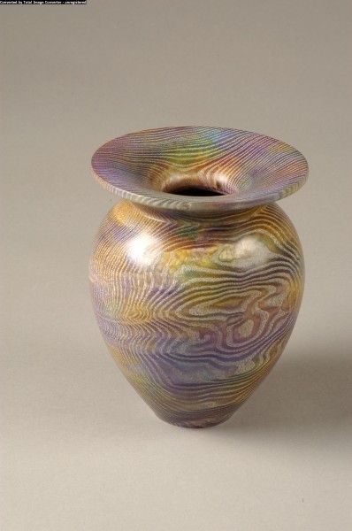 coloured ash vase
