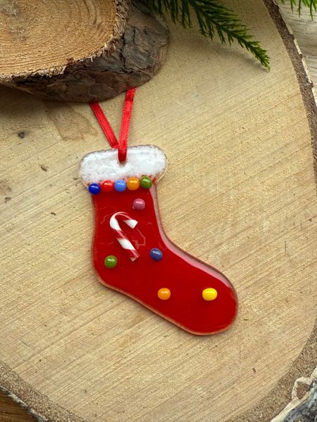 fused glass stocking