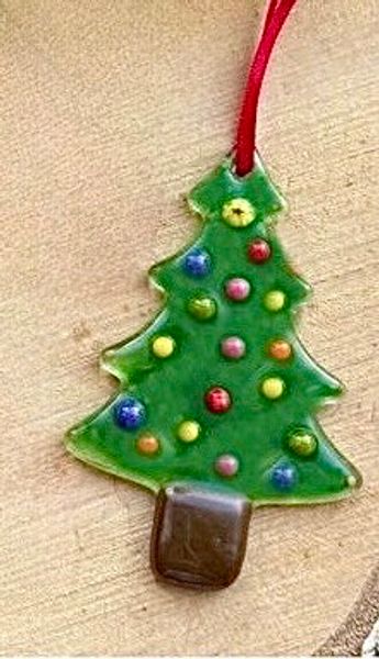 fused glass Christmas tree