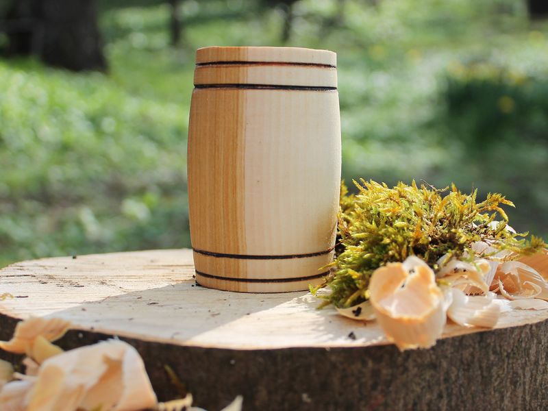 Handcrafted Willow Barrel  Whisky Tumbler