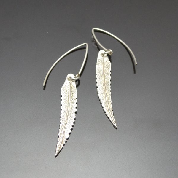 Feather Earrings by Tracey Spurgin of Craftworx Jewellery Workshops