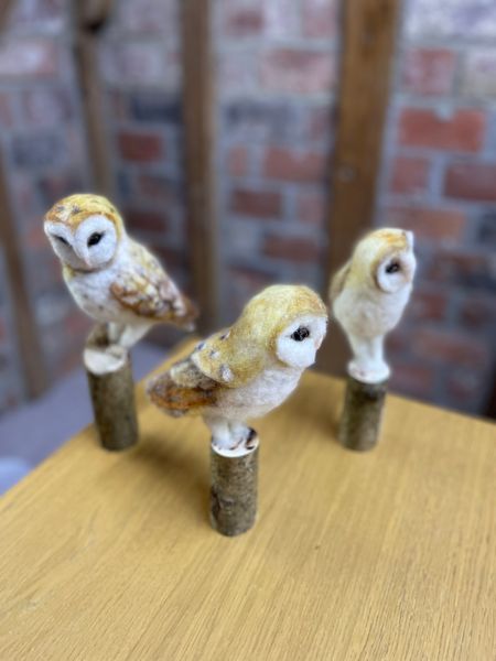 A small but perfectly formed parliament fo Owls just completed at the Oast Owl workshop