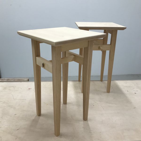 Ash Side Table with mortice and tenon joinery
