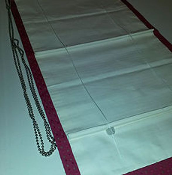 Reverse of Roman blind, with hand made rod pockets